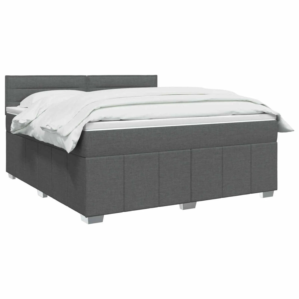 Letto box spring con materasso Grigio Scuro 140 x 200 cm 3452685