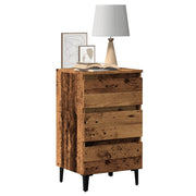 Comodino con Gambe in Metallo Legno Antico 40x35x69 cm 856424