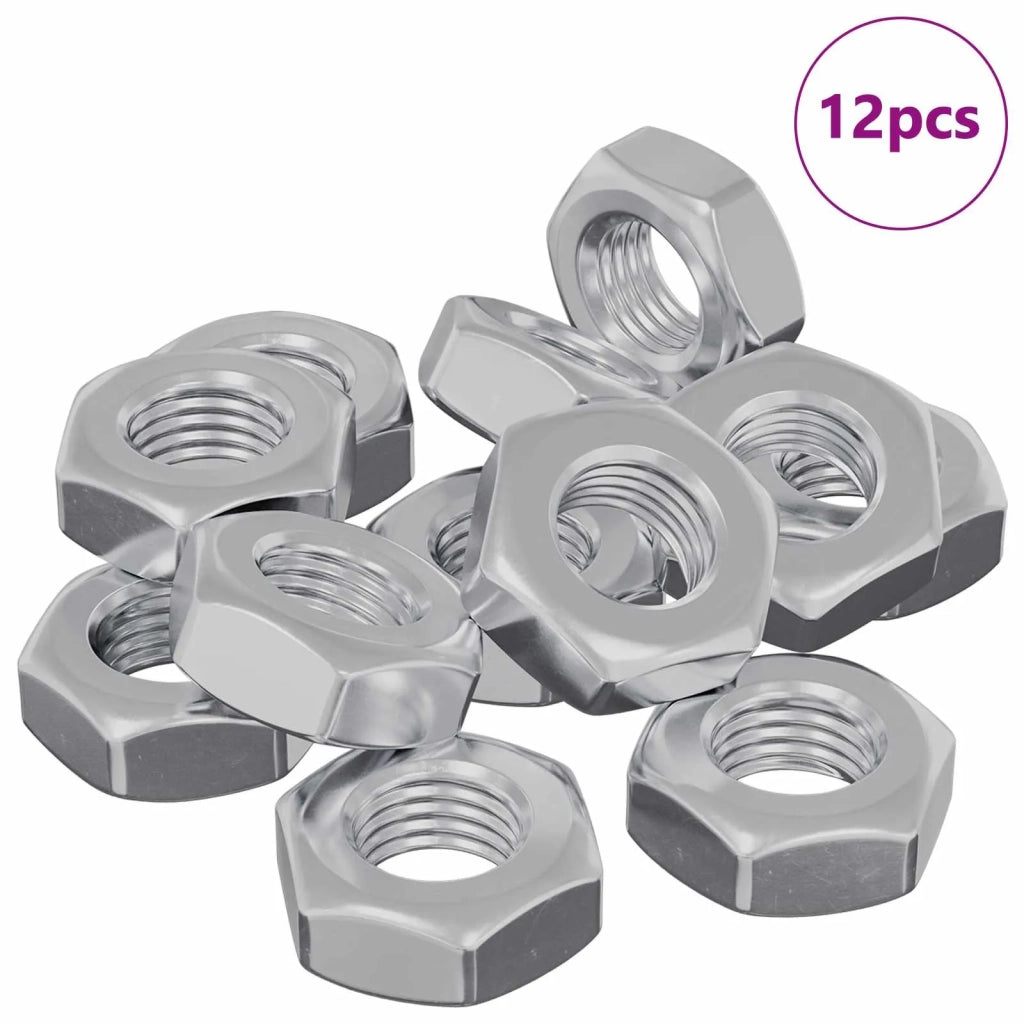 Dado esagonale 12 pcs Argento m8 Metallo 864470