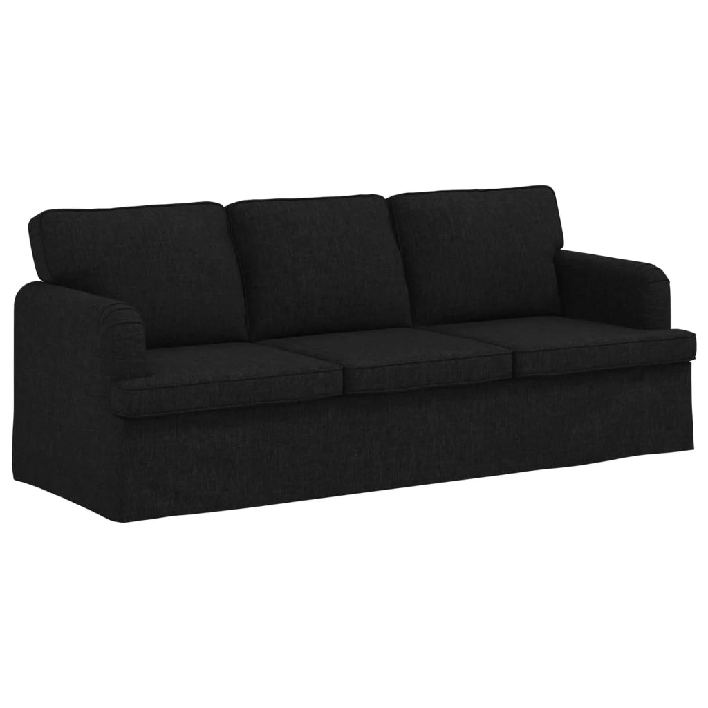 Set di divani 2 pcs Nero 201 x 80 x 85 cm Tessuto 3407606