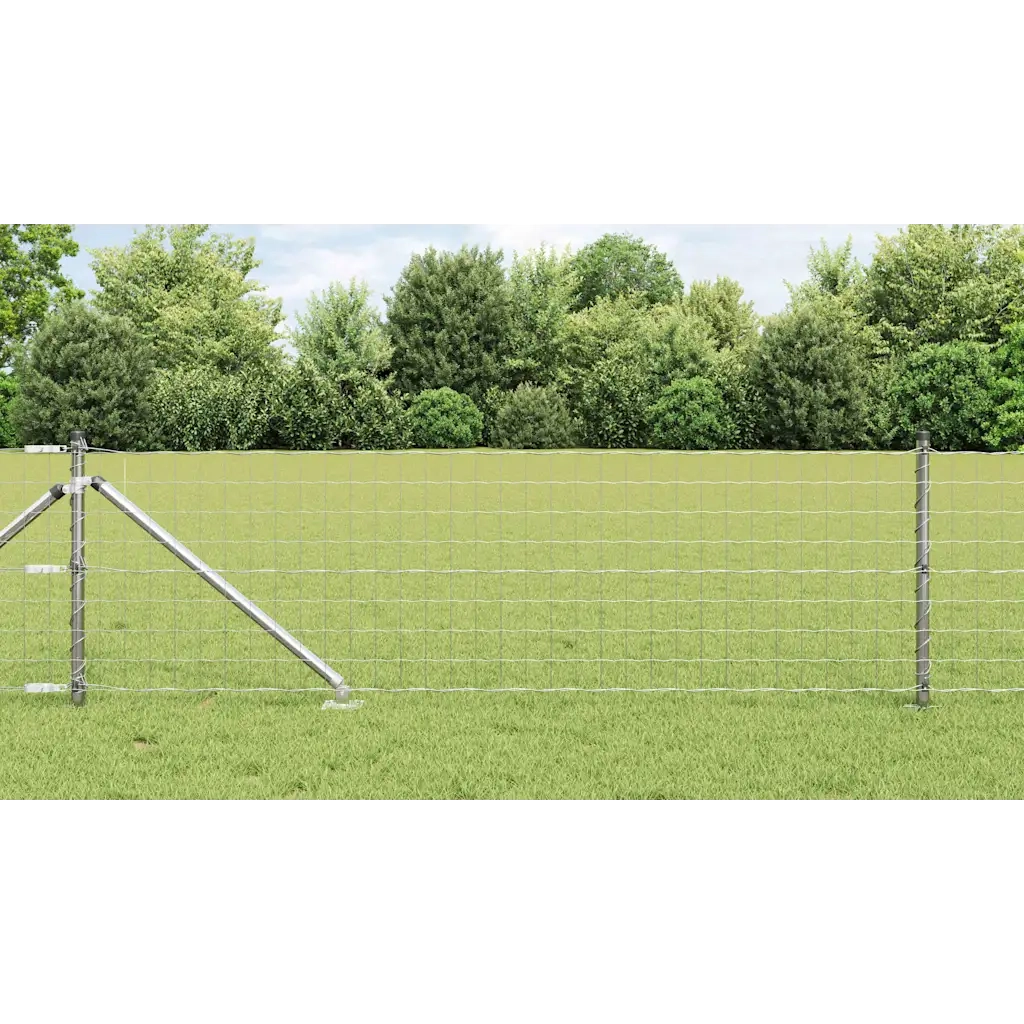 Recinzione da Giardino | Recinzione con Posto Argento 0,4 x 10 m Acciaio