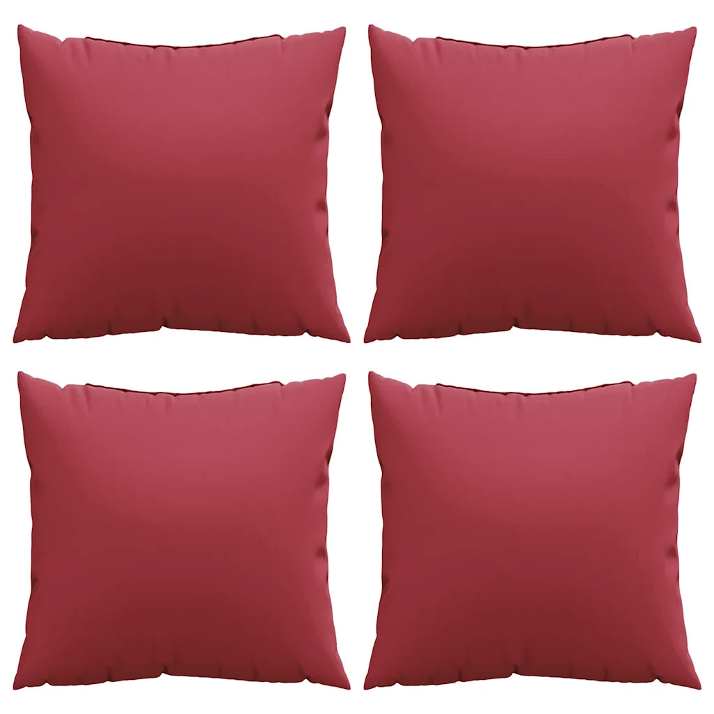 Cuscini per divano 4 pz colore Rosso Vino 60x60 cm in Tessuto 377793
