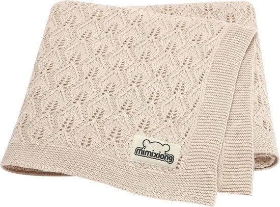 Bambino coperta morbida di cotone 100 x 80 cm - Beige