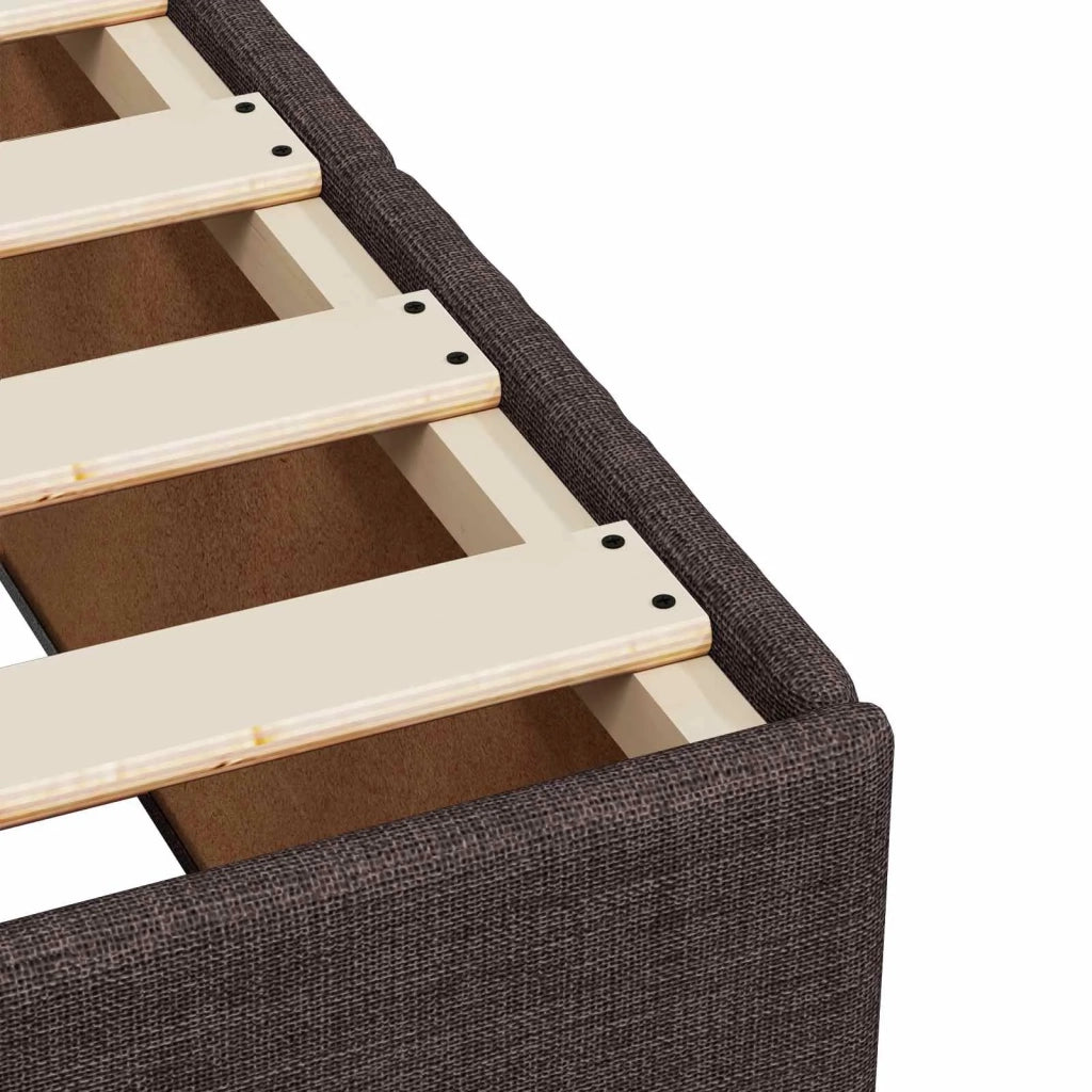 Letto box spring con materasso Marrone Scuro 90 x 200 cm 3451132
