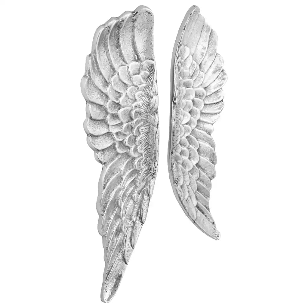 Scultura con ali 2 pcs Argento 31 x 5 x 91 cm Alluminio 42000133