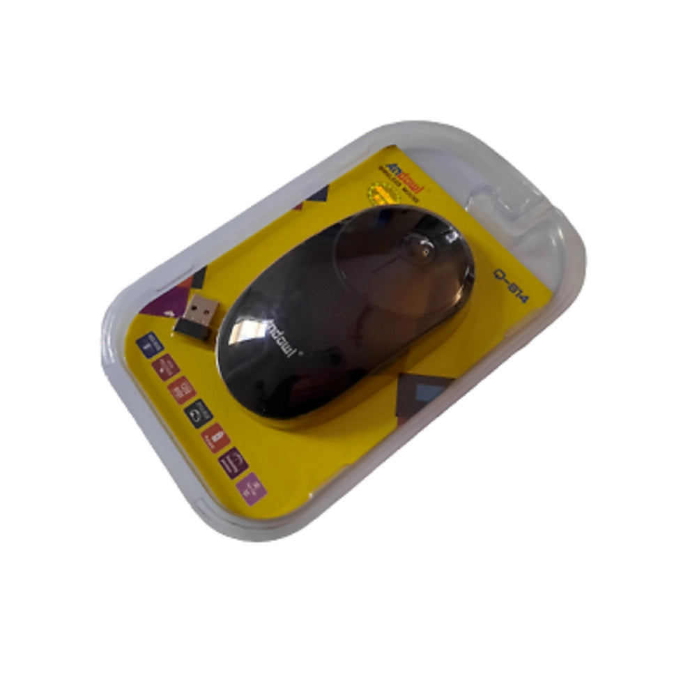 Trade Shop - Mouse Wireless Ottico Senza Fili Usb Notebook Pc Computer 1200 Dpi 2,4ghz Q-814 -