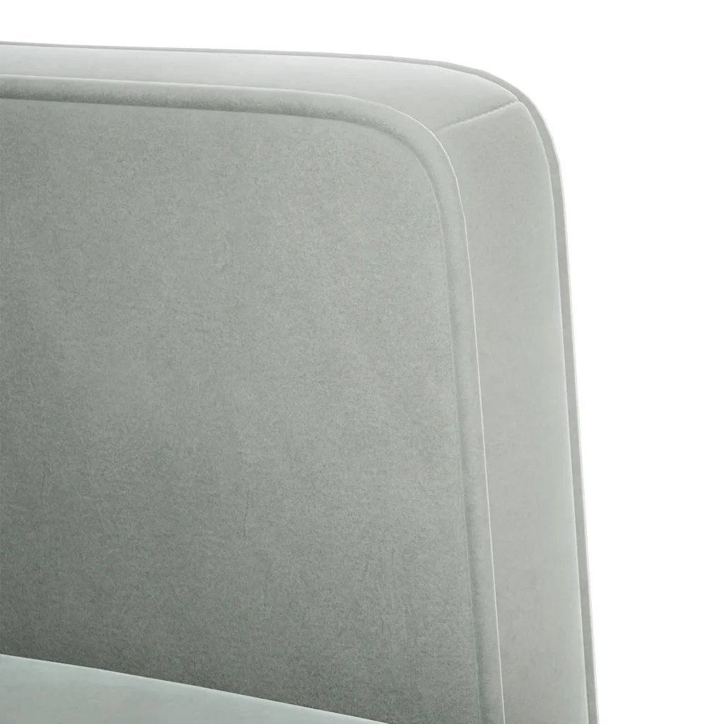 Divano Poltrona | Sedia con Braccioli Grigio Chiaro 53 cm in Velluto