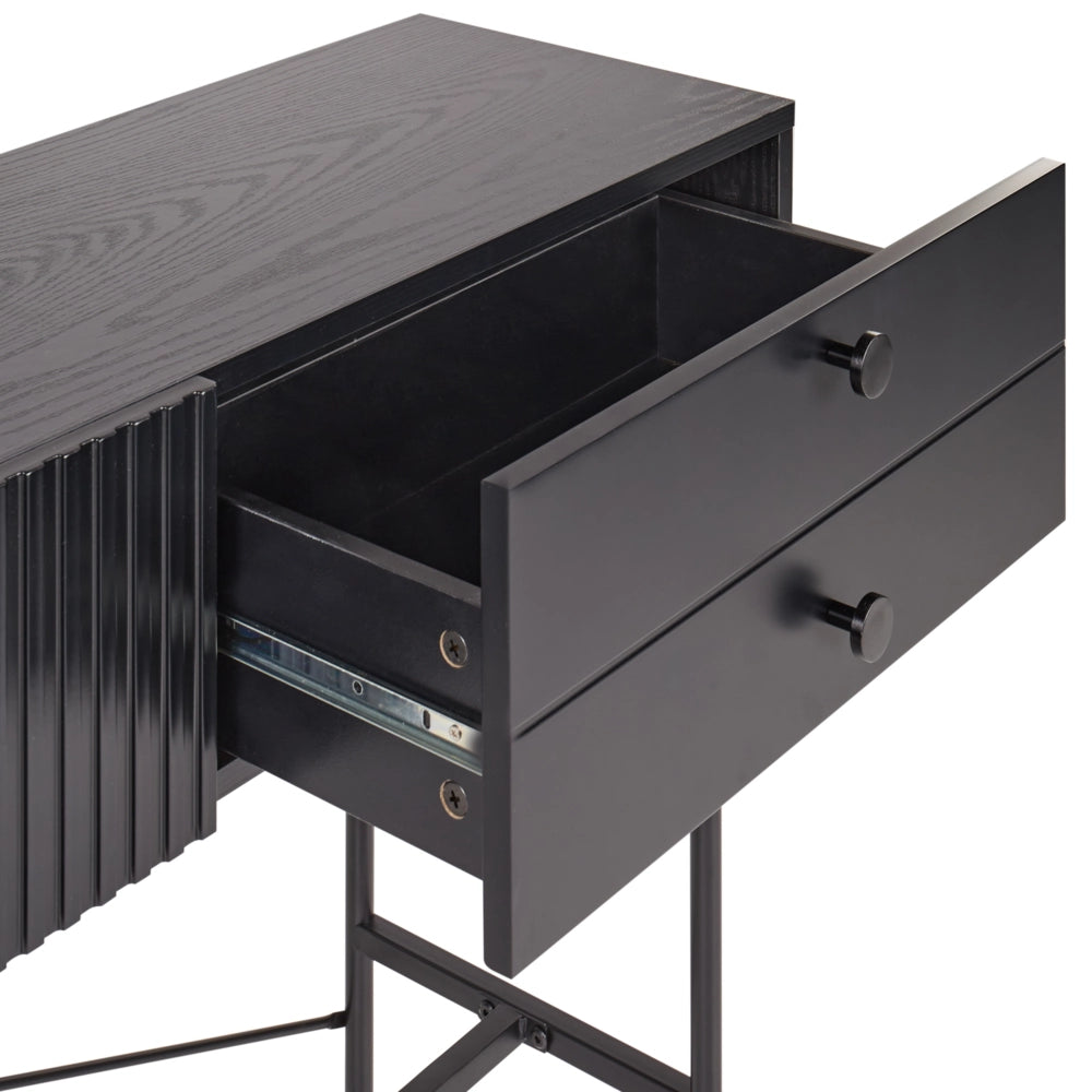 Consolle a 3 cassetti Nero  stile moderno