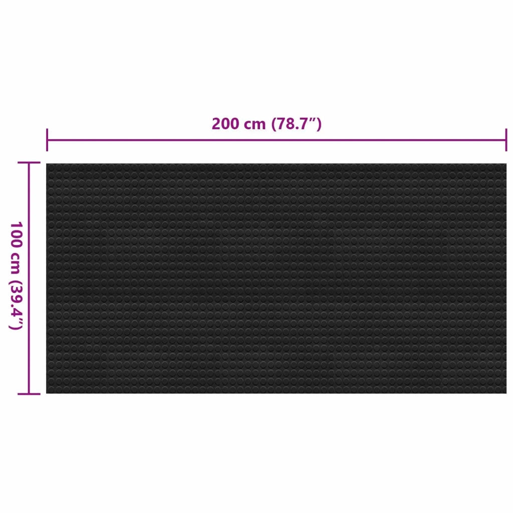 Tappeto per pavimento Nero 1 x 2 m Gomma 42046724