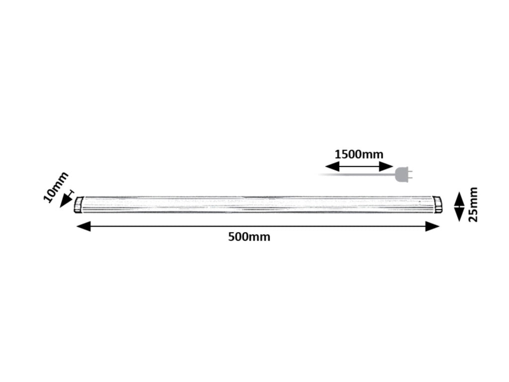 Lampada sottopensile cucina 50cm LED 5W 4000K Rabalux
