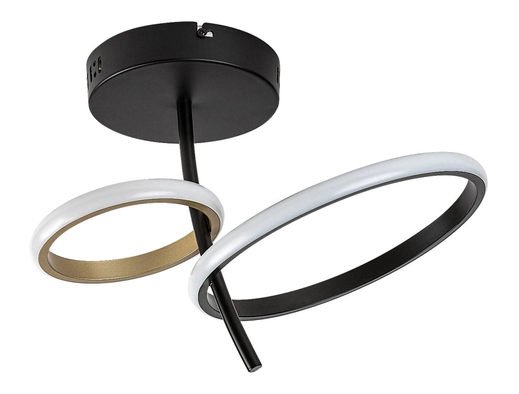 Plafoniera LED moderna nero oro 24W Emilion Rabalux