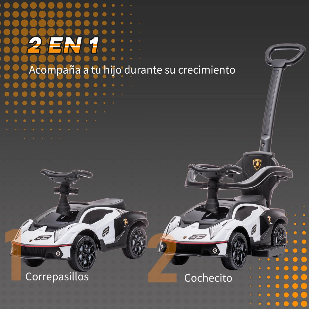 Coche Correpasillos per Bambini ¨C Minimal ¨C 86,5x40x89,5 cm Bianco e Nero