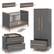 Vitalispa Set per cameretta Grigio/quercia Set di 4