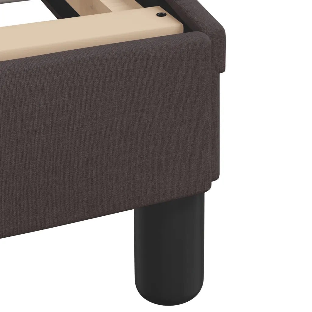 Letto con Materasso Dover Marrone Scuro 160x200cm Tessuto
