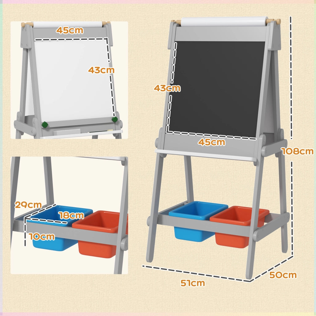 Cavalletto per Bambini 3-in-1 ¨C zephmum ¨C Bianco