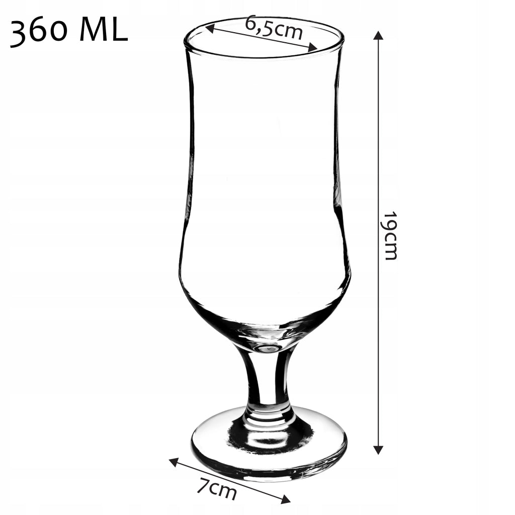 Set di 6 boccali da birra KADAX da 360 ml, grandi.