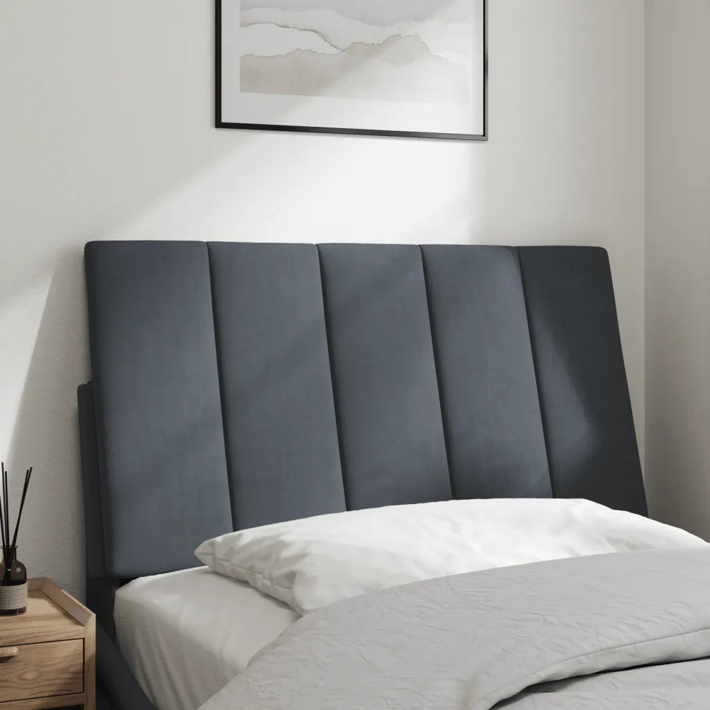 Cuscino Testiera Hanko Grigio Scuro 80 cm in Velluto 374644
