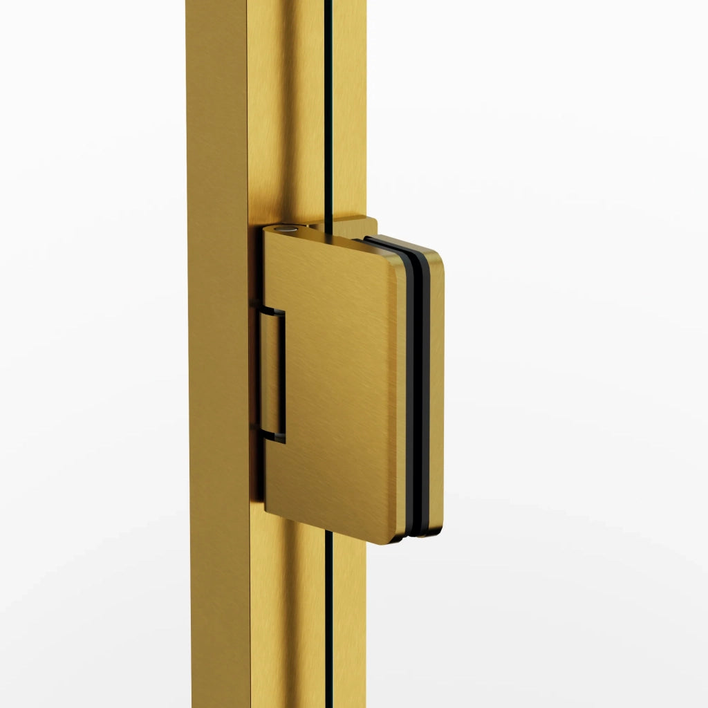 Box doccia frontale GLASS fisso + porta battente chiusura magnetica 130 cm (127-130; fisso 60+porta 70) bianco