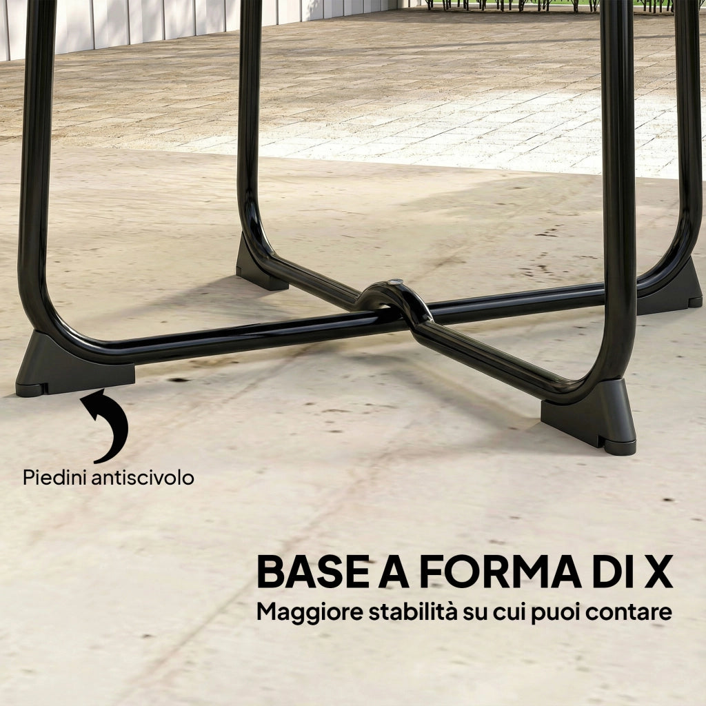 Tavolino da caff¨¨ rotondo ¨C Minimal ¨C metallo nero 50 cm