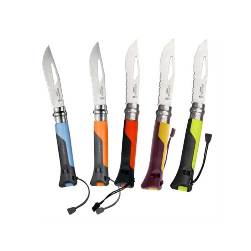 Coltello Virobloc Inox N. 8 Outdoor Azzurro Opinel
