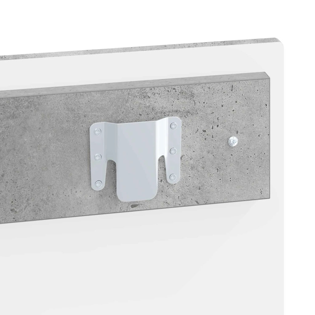Testiera da Muro DELFT Grigio Cemento Legno ingegnerizzato 897188