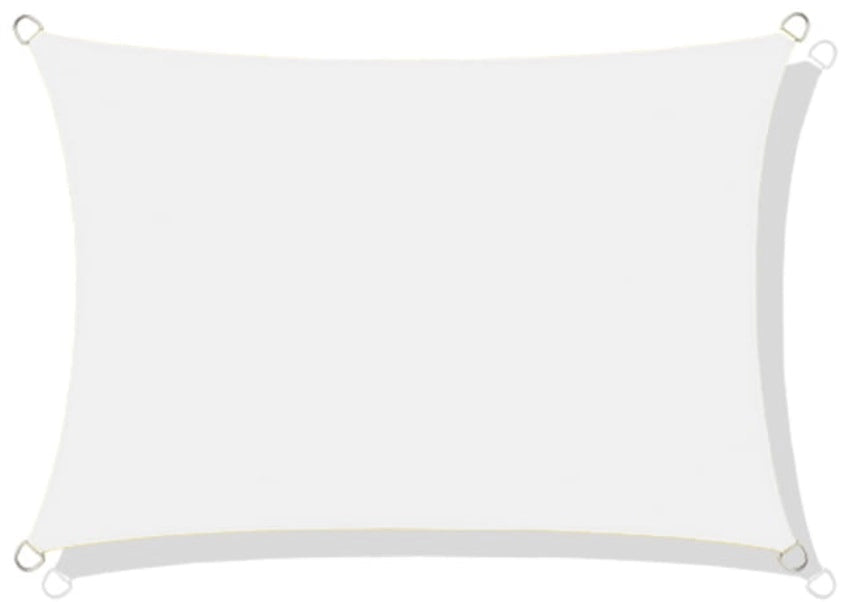 AIO FACTORY Vela Ombreggiante 3x2m in Nylon Impermeabile Bianco Ombra da Giardino