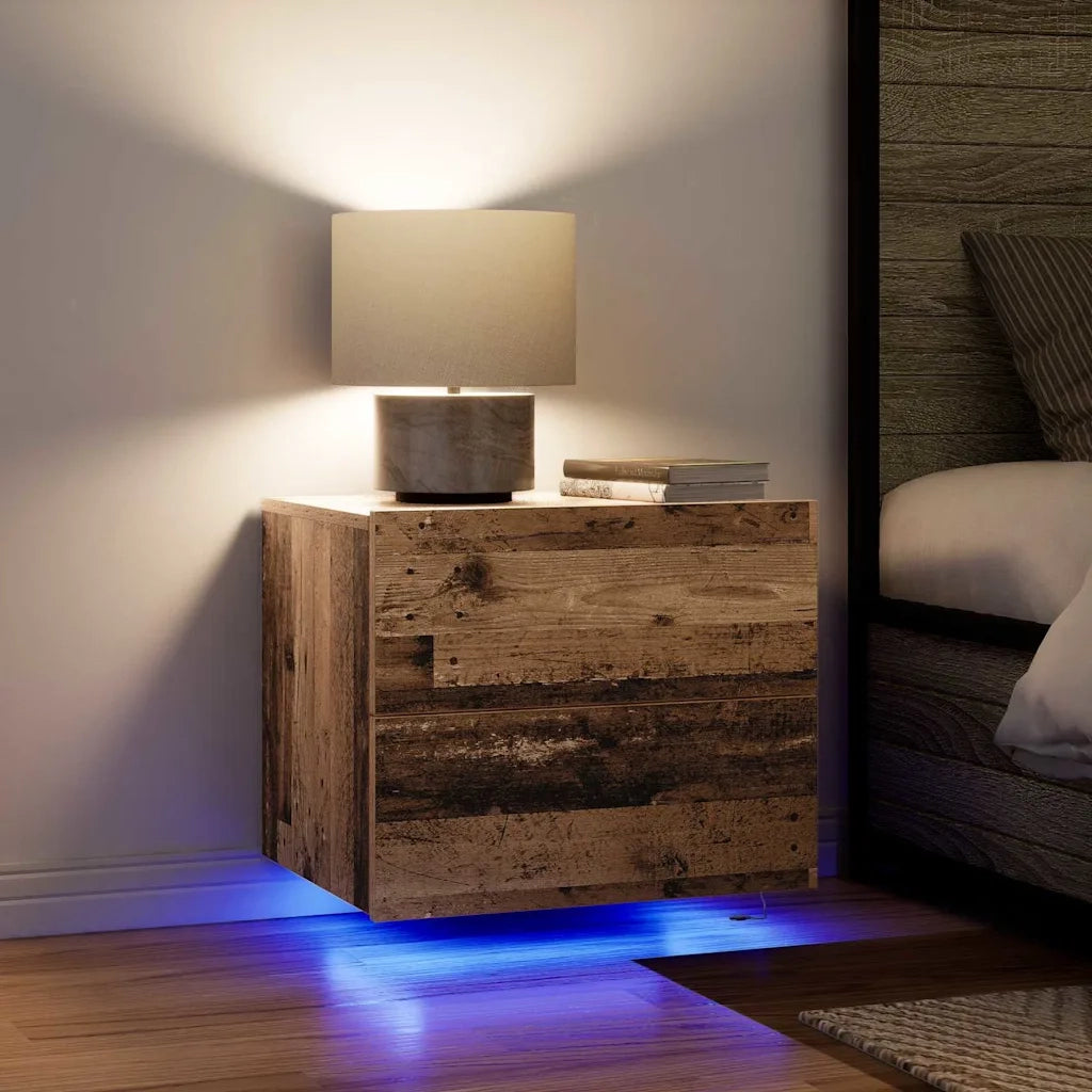 Armadio da Notte con cassetto Legno vecchio 50 x 39 x 41 cm 863072