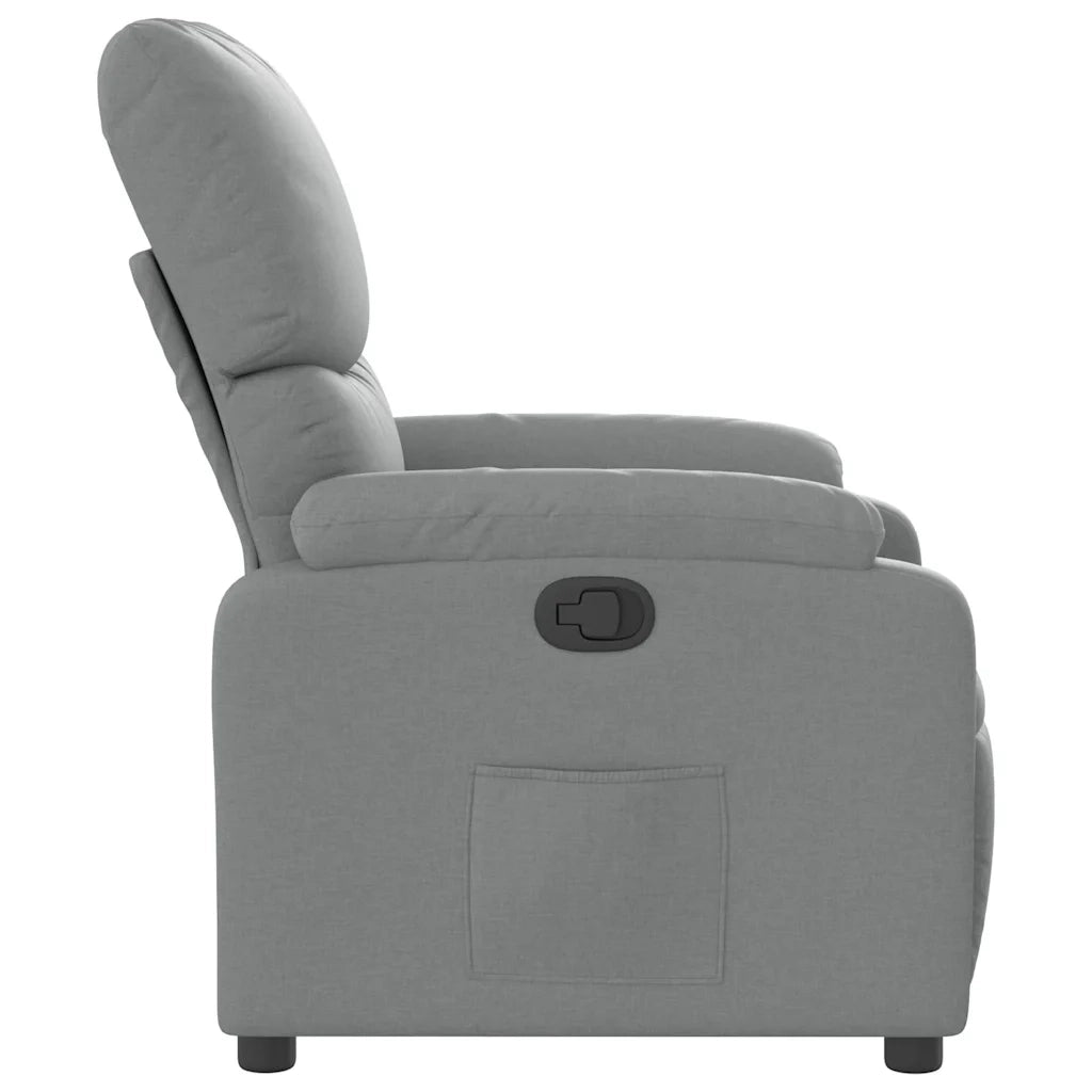 Poltrona reclinabile in tessuto grigio chiaro 3205680