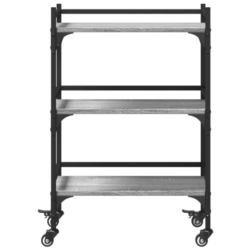 Carrello da Cucina Grigio Sonoma 50x35x75,5cm Legno Multistrato CFW6002987