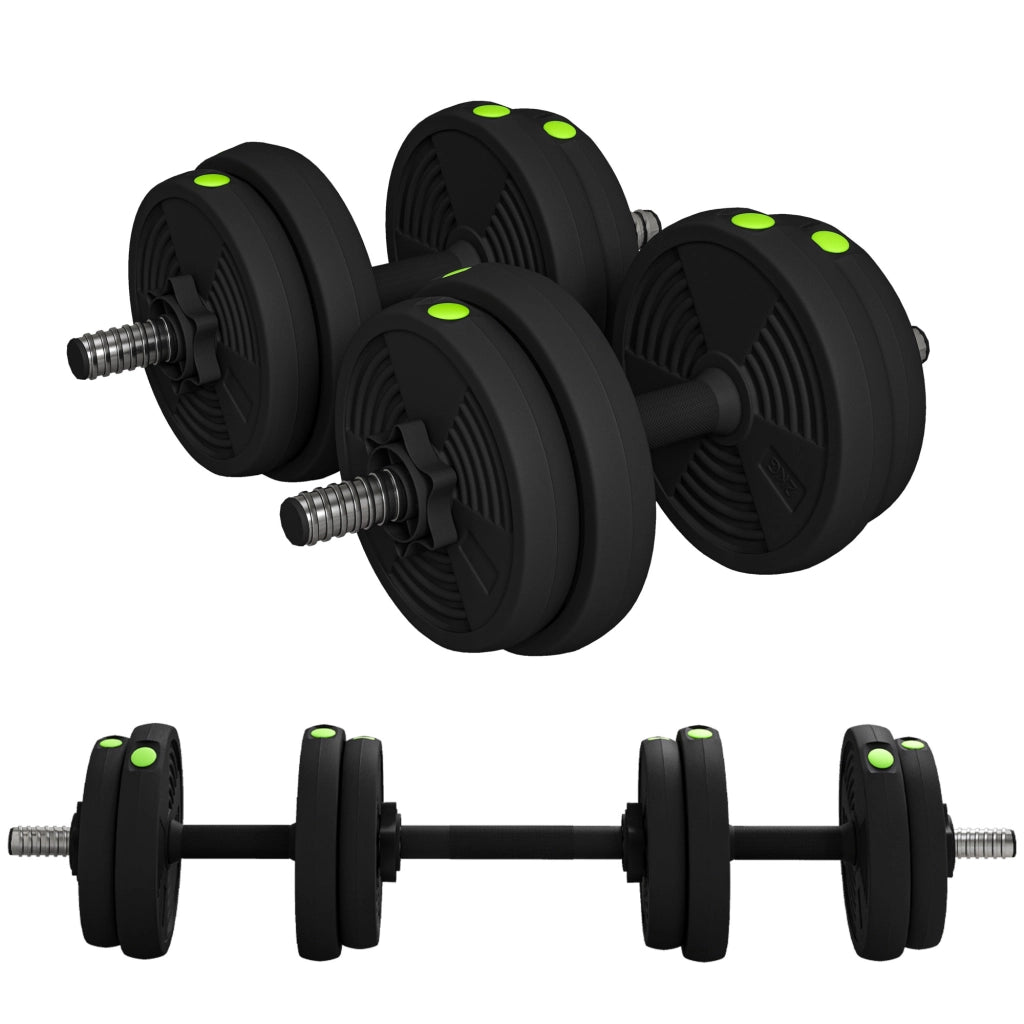 Manubri Regolabili 2 in 1 ¨C Minimal ¨C 15 kg Nero e Verde