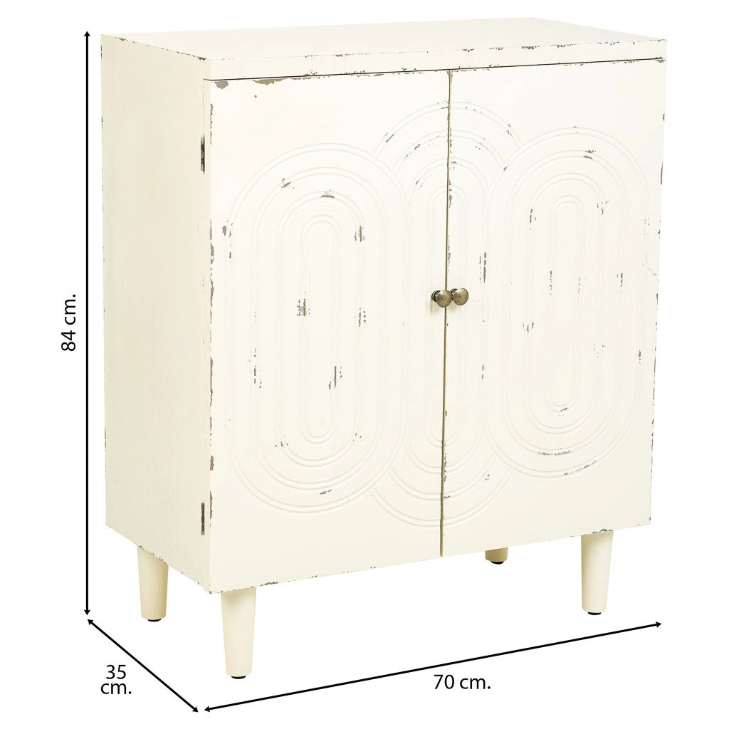 Credenza in legno con 2 porte 70x35x84