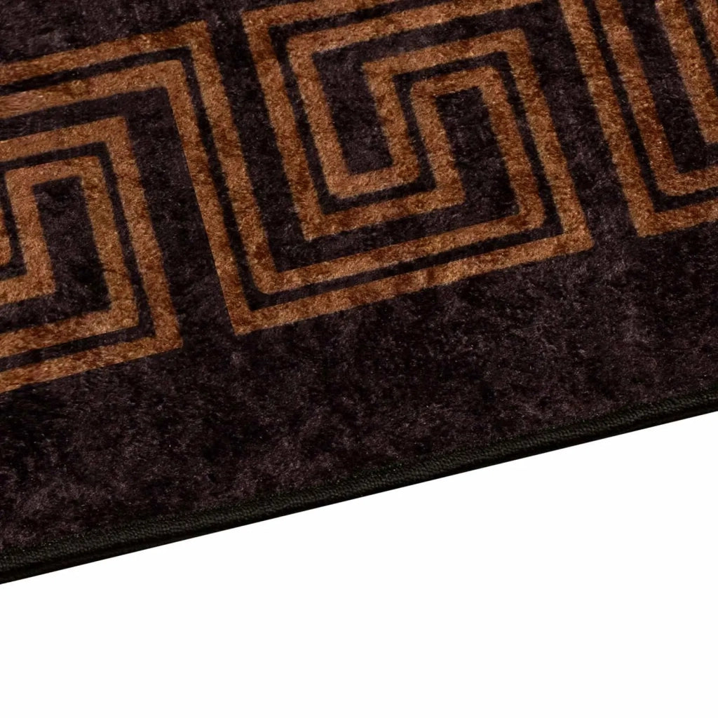 Runner Tappeto MARSA Nero 50 x 200 cm Poliestere e PVC 42023280