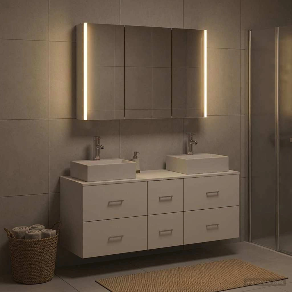 Set di mobili per il bagno 4 pz Bianco 3406823