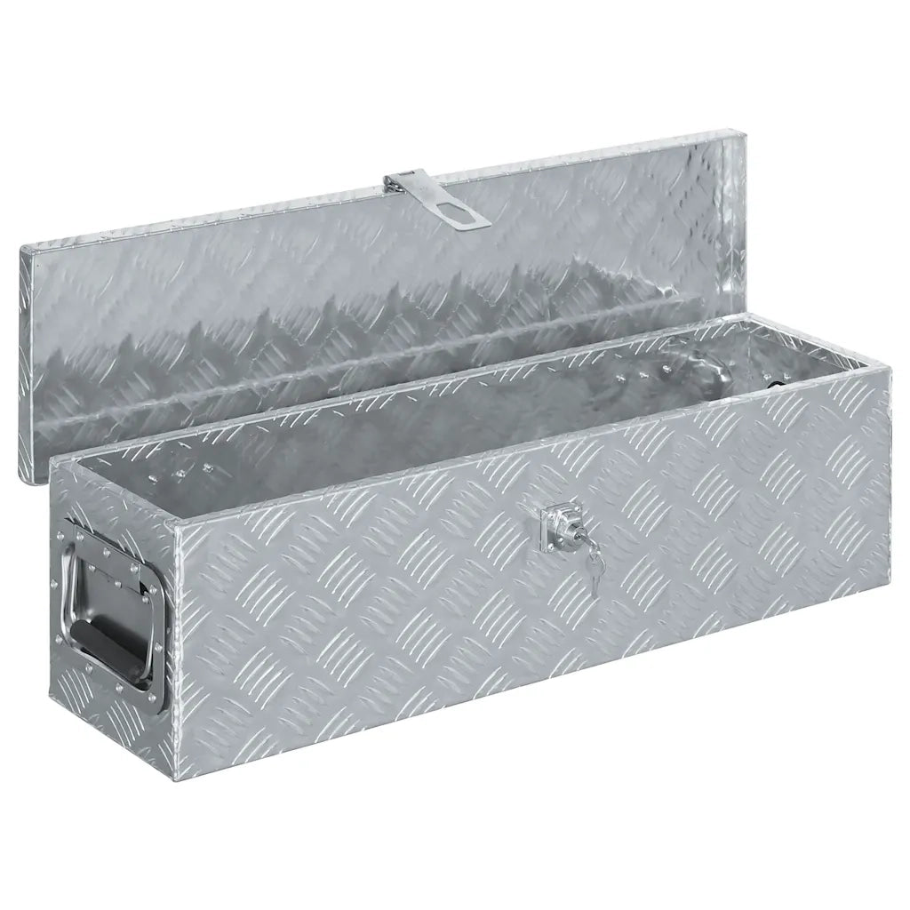 Cassetta in Alluminio 80,5x22x22 cm Argento 142937