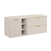Set da bagno NOXERA 140 cm – Marrone Congo – piano per lavabo + 4 cassetti + 2 nicchie