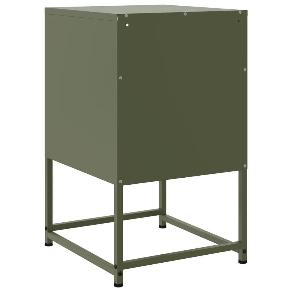 Comodino Verde Oliva 36x39x60,5 cm in Acciaio 846562