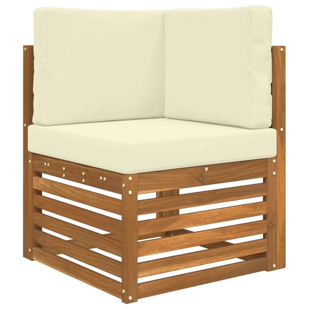 Cuscino per divano da esterno 3 pcs Crema Poliestere 900746