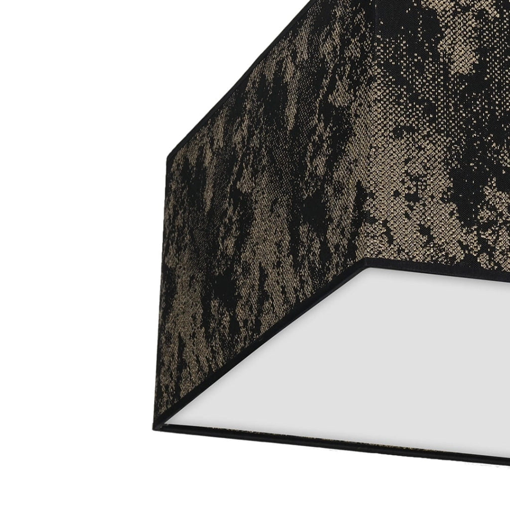 Plafoniera SATINO quadrata 3xE27 nera 50cm Milagro