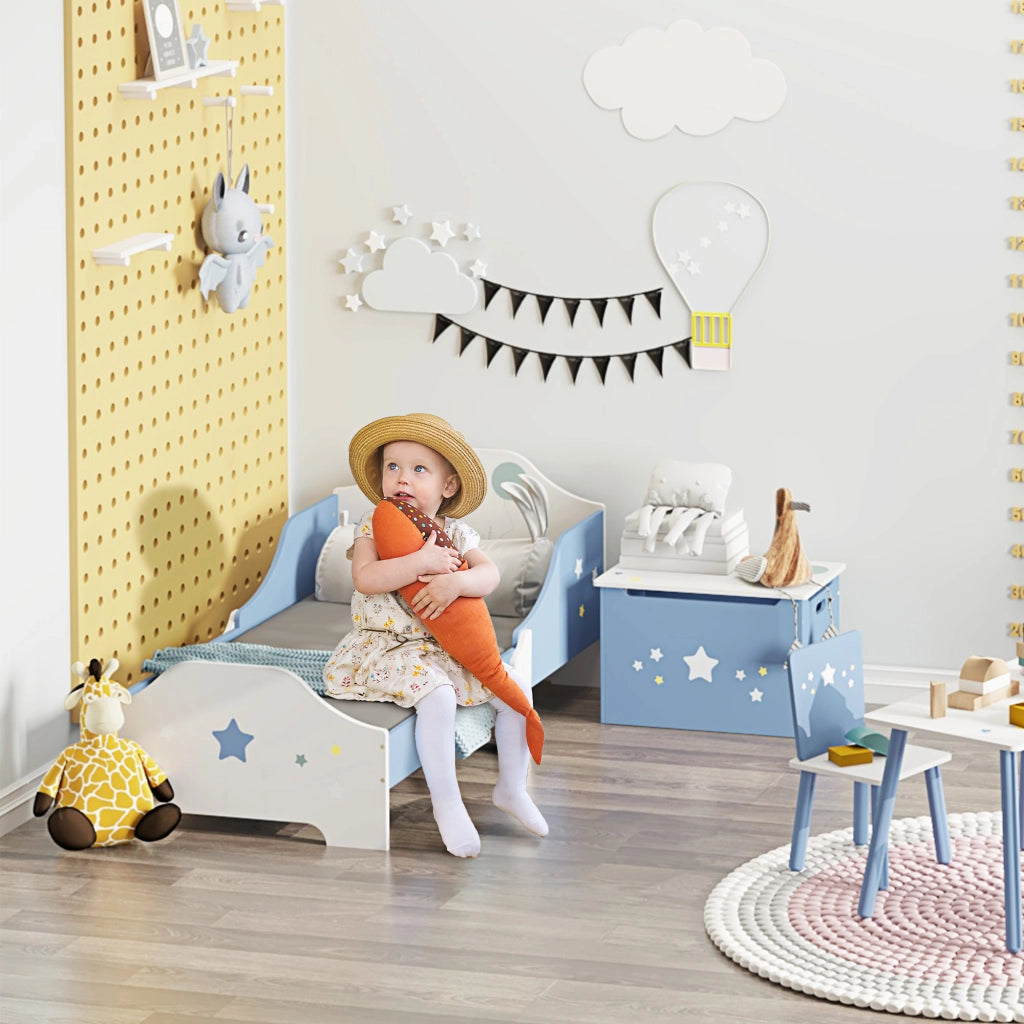 Letto Basso per Bambini ¨C zephmum ¨C Blu e Bianco