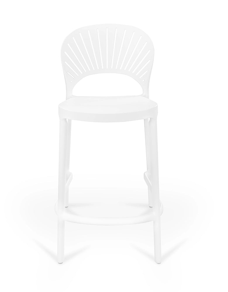 Sgabello cucina bianco in plastica, sgabello alto – Sunny - SG08SUPP