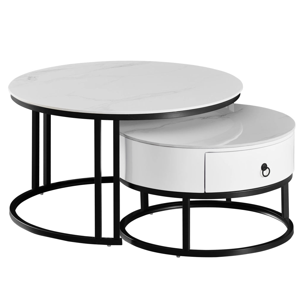 Tavolino da caffè TWINO bianco