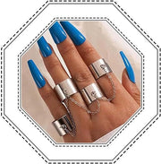 Set di anelli da collana in argento vintage per donne e ragazze - Tendenze e stile