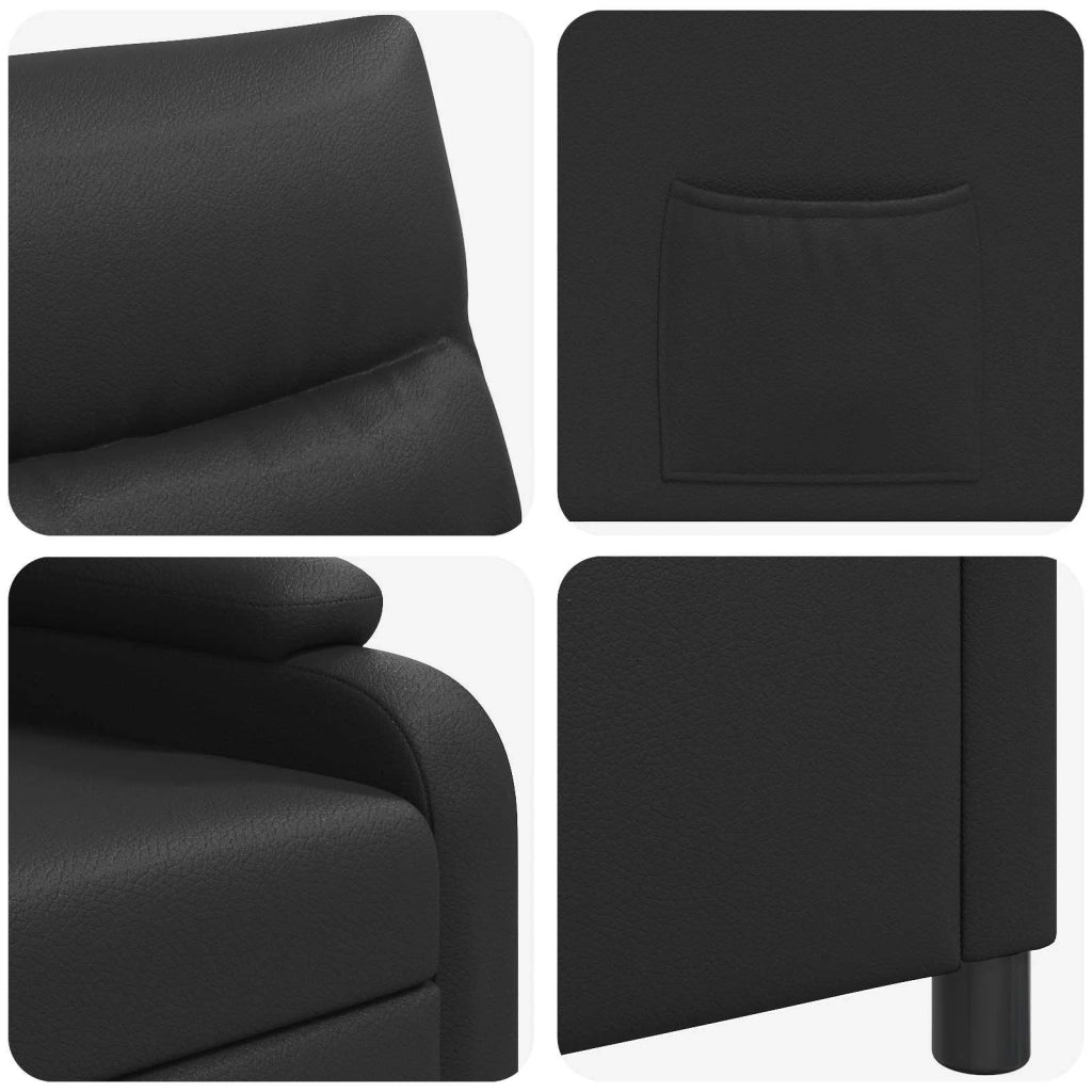 Poltrona reclinabile Nero Similpelle 42034881