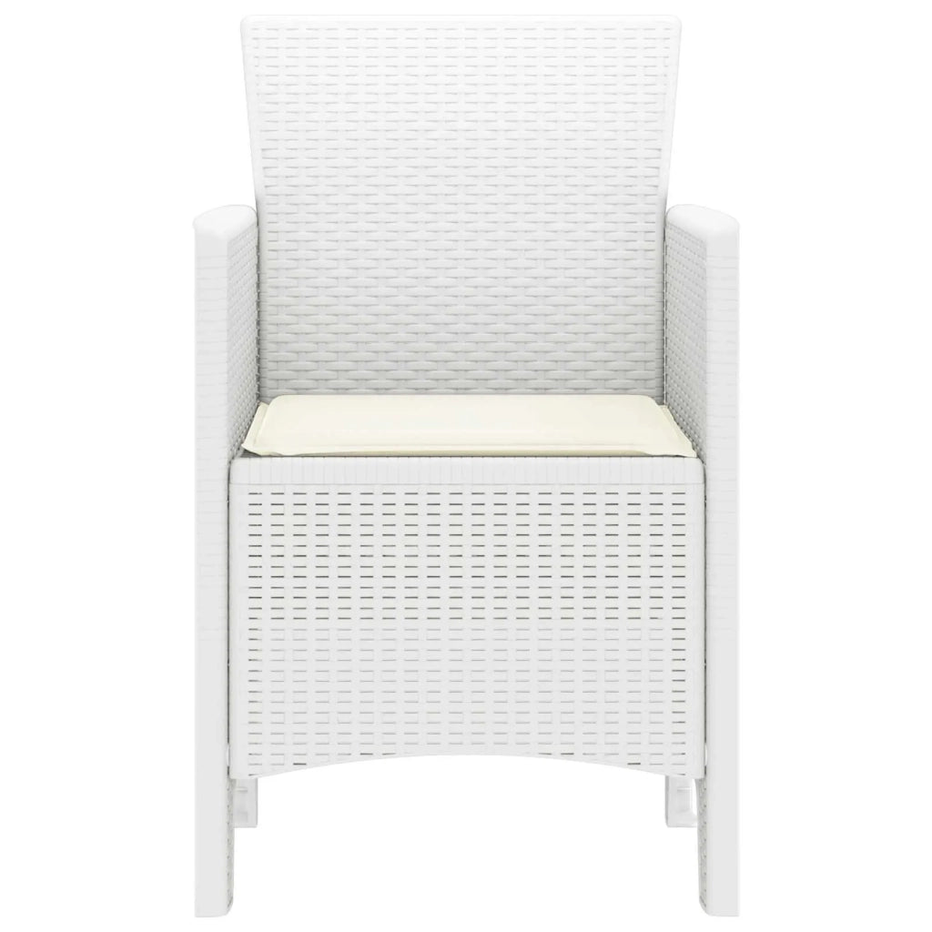 Sedia da Giardino 4 pcs Bianco 53 x 49 x 85 cm Polipropilene 847482