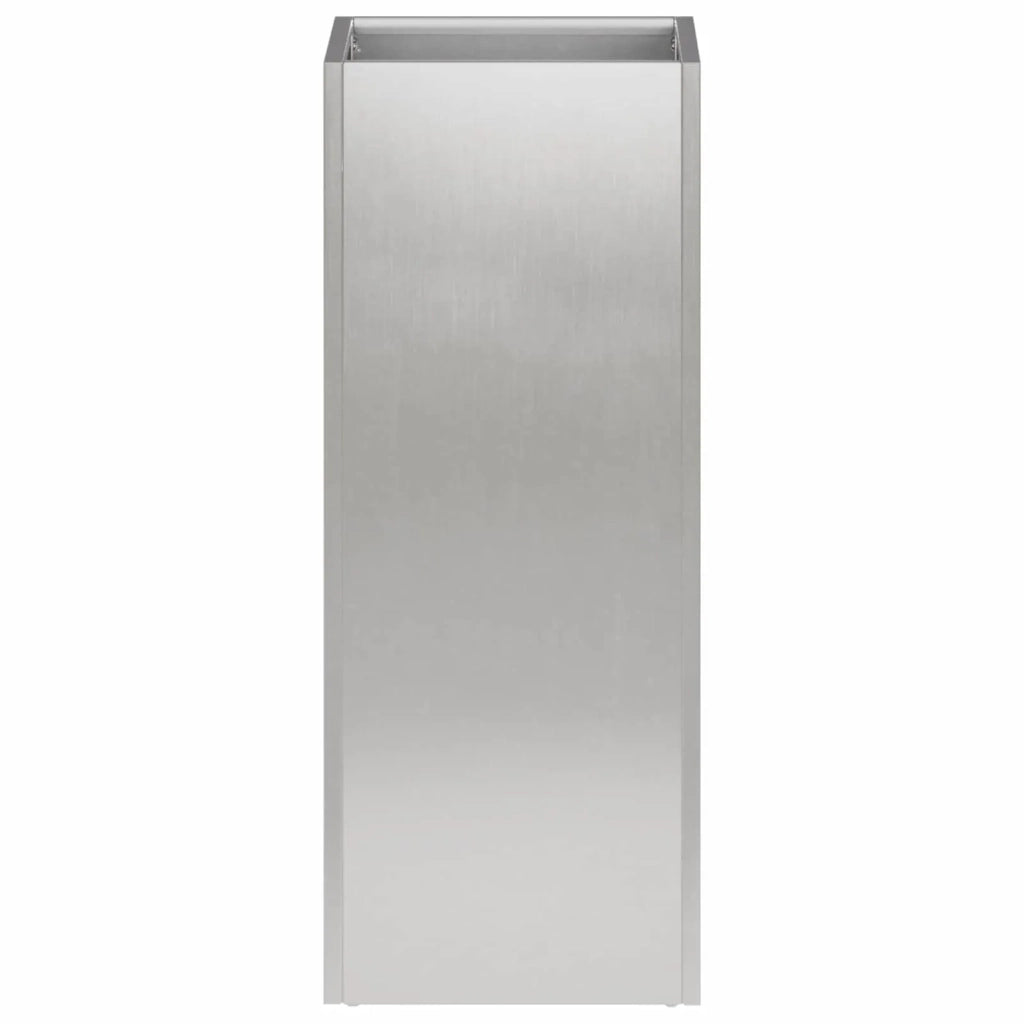 Vaso da giardino Argento 20 x 20 x 50 cm Acciaio Inox 8005310