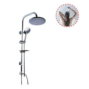 Trade Shop - Colonna Doccia Kit Saliscendi Soffione Fisso Doccetta Multigetto 69128 Portasapone -