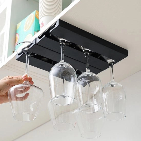 Due Supporti per Vetro a Sospensione per Cucina, Autoadesivi, Resistenti al Lavastoviglie, Stain-Resistenti, Realizzati in Plastica di Alta Qualità