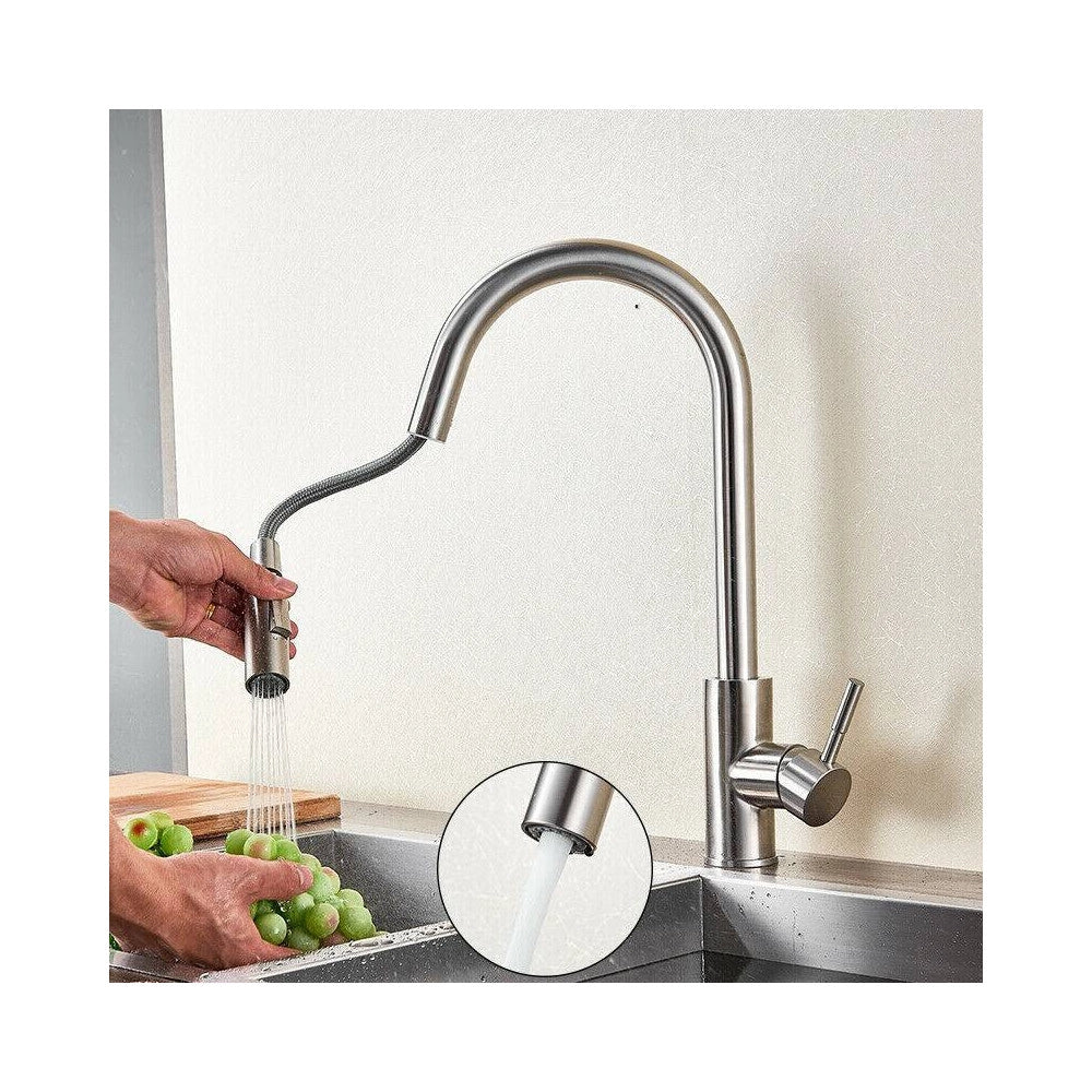 Trade Shop - Rubinetto Monocomando Lavello Cucina Con Sensore Touch Con Doccetta Estraibile -