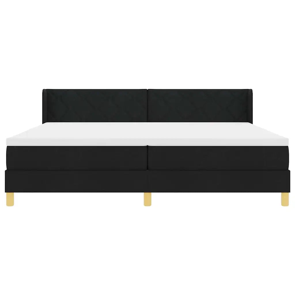 Letto a molle con materasso Nero 200 x 200 cm Tessuto 3341379