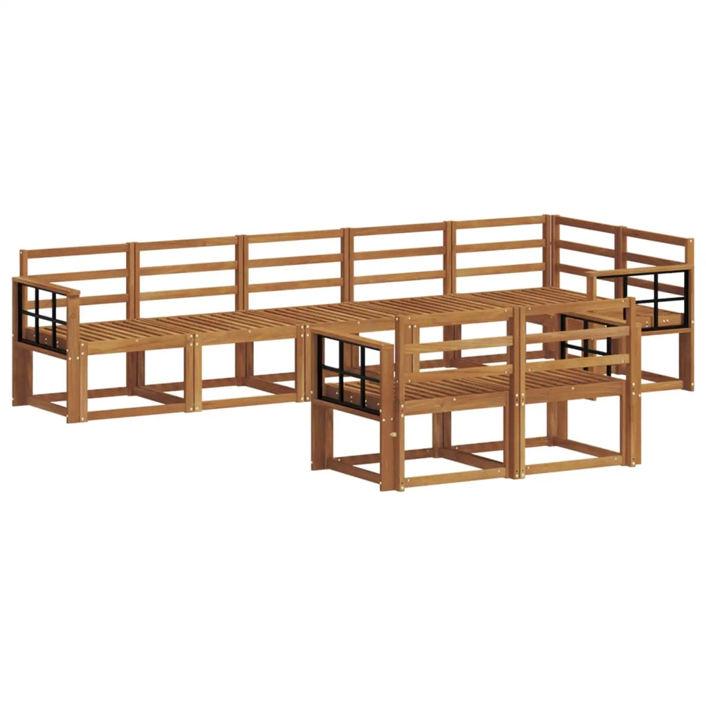 Set di divani da esterno 8 pcs Naturale